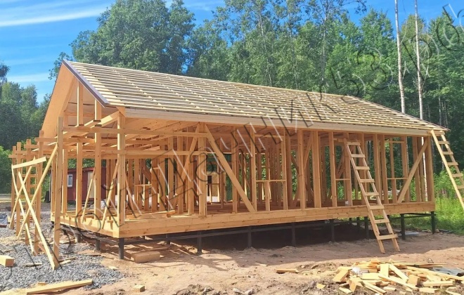 5 Каркасный дом Д-21, 10x6 м, 60 М², Ленинградская область, Приозерский район, посёлок Приладожское (7)